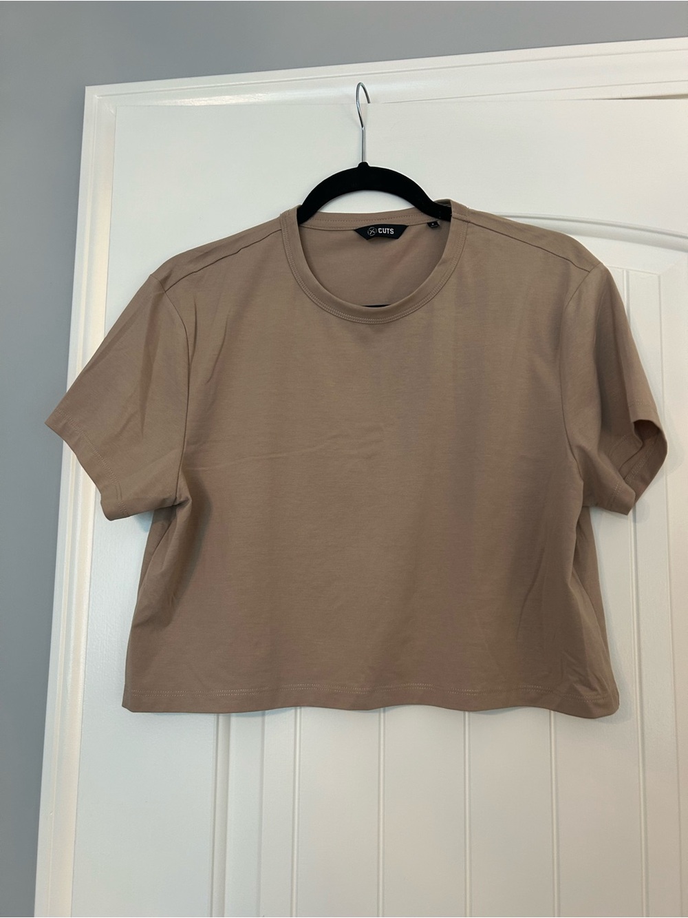Cuts Clothing Almost Friday Cropped Tee Clay, Size Medium